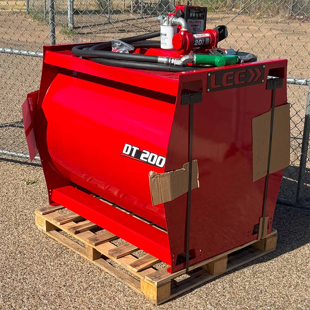 LS-DT 200 Diesel Fuel Tank. 20GPM Pump. Red.