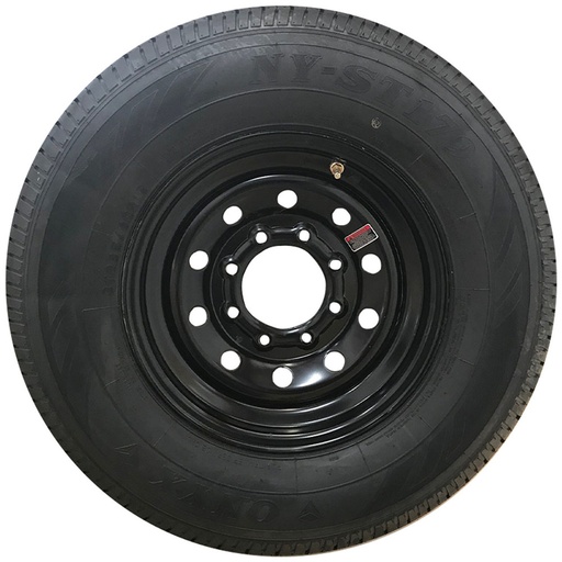 [250836] Tire and Wheel LT235-80R16 8-Hole Black Mod